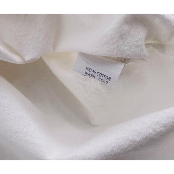 Vintage Beacon Point Outfitters White Hooded Cotton Jacket Size Large Full Zip - Picture 3 of 5